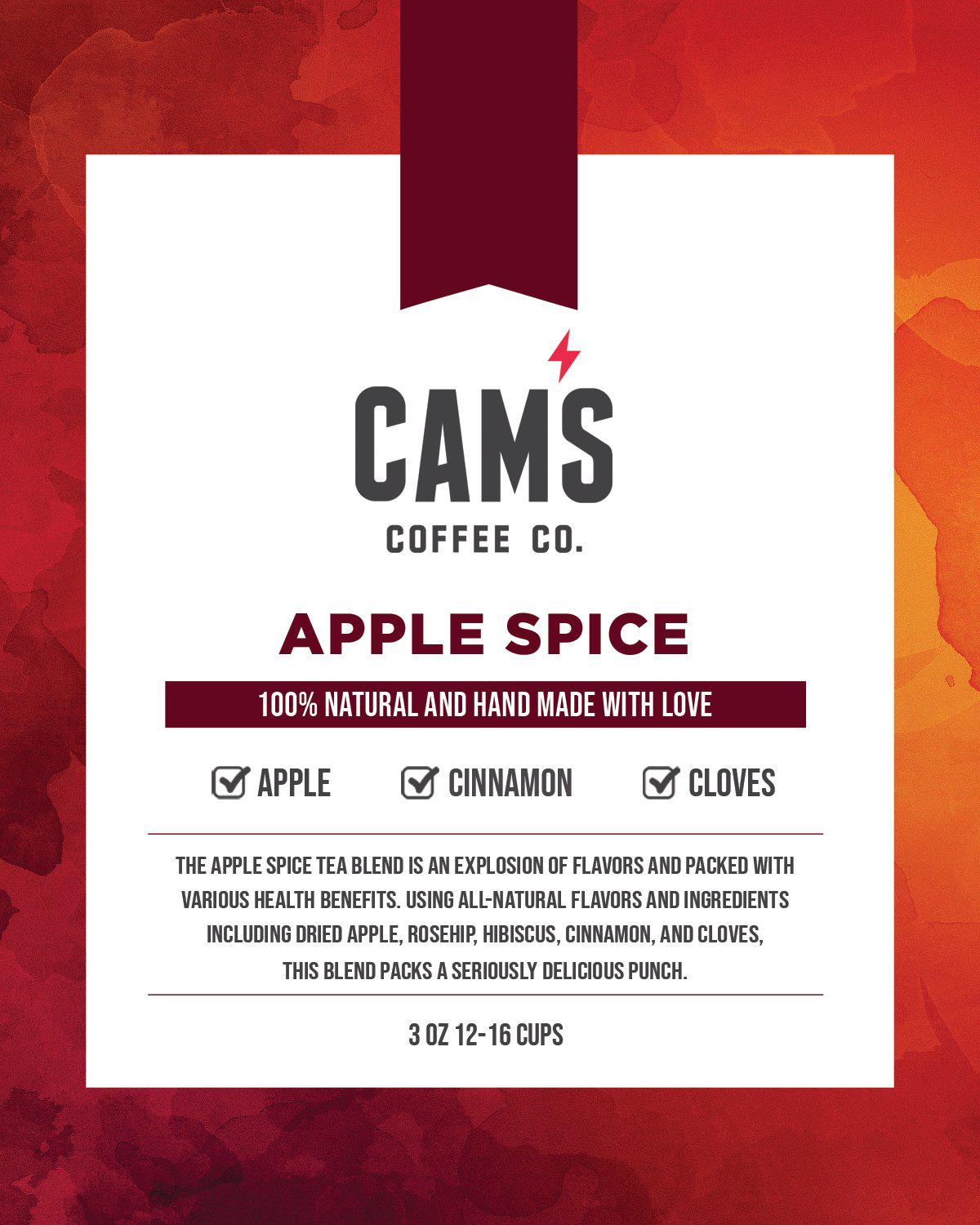 Apple Spice Loose Tea - Apple Spice Herbal Tea | Cam's Coffee Co.