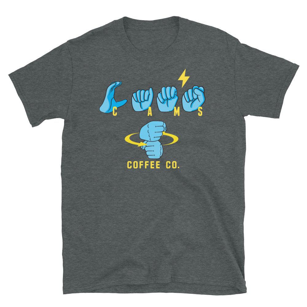 Cam&#39;s ASL Short-Sleeve Unisex T-Shirt-Cam&#39;s Coffee Co.-Dark Heather-S-Cam&#39;s Coffee Co.